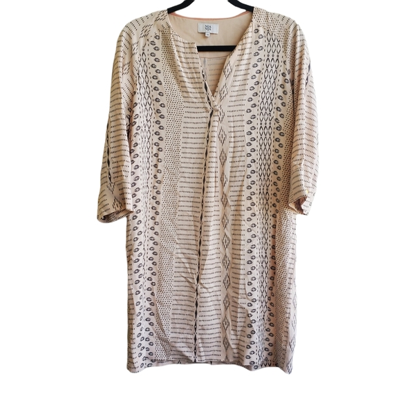 Noa Noa Dresses & Skirts - Noa Noa Cream Geometric Swing Dress